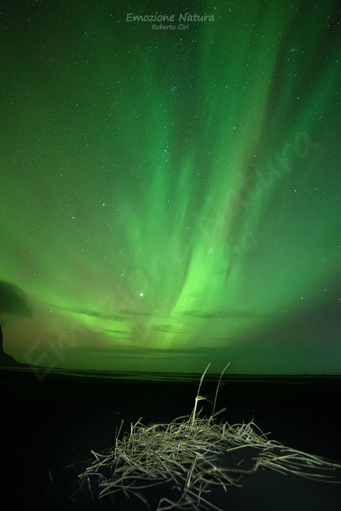 Aurora boreale Vestrahorn