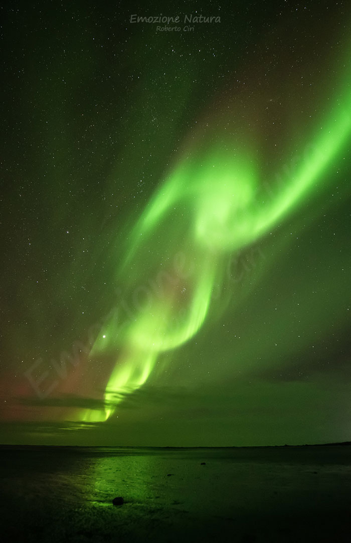 Aurora boreale Vestrahorn