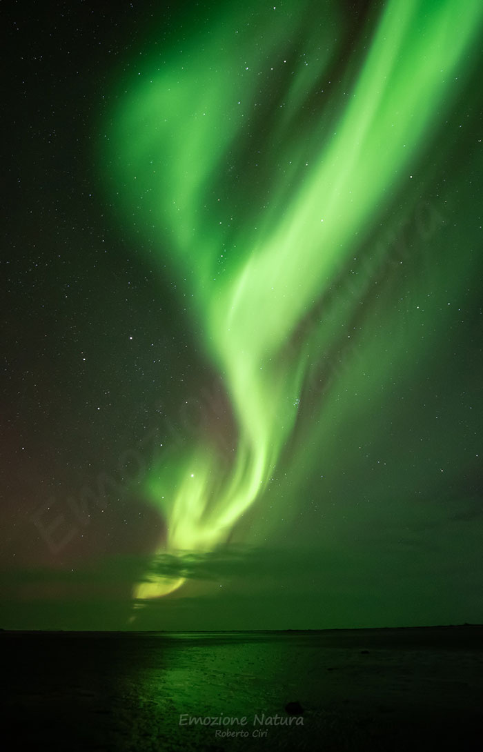 Aurora boreale Vestrahorn