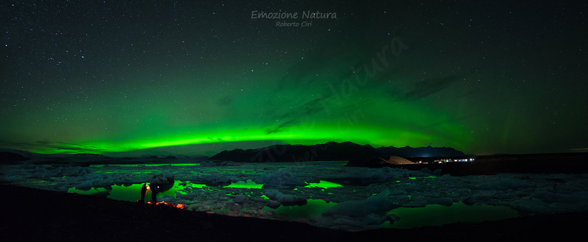 Aurora boreale Jokullsarlon