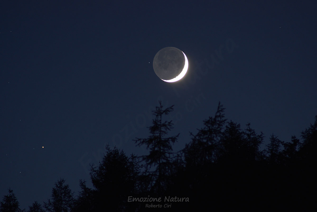 Congiunzione Luna e Marte