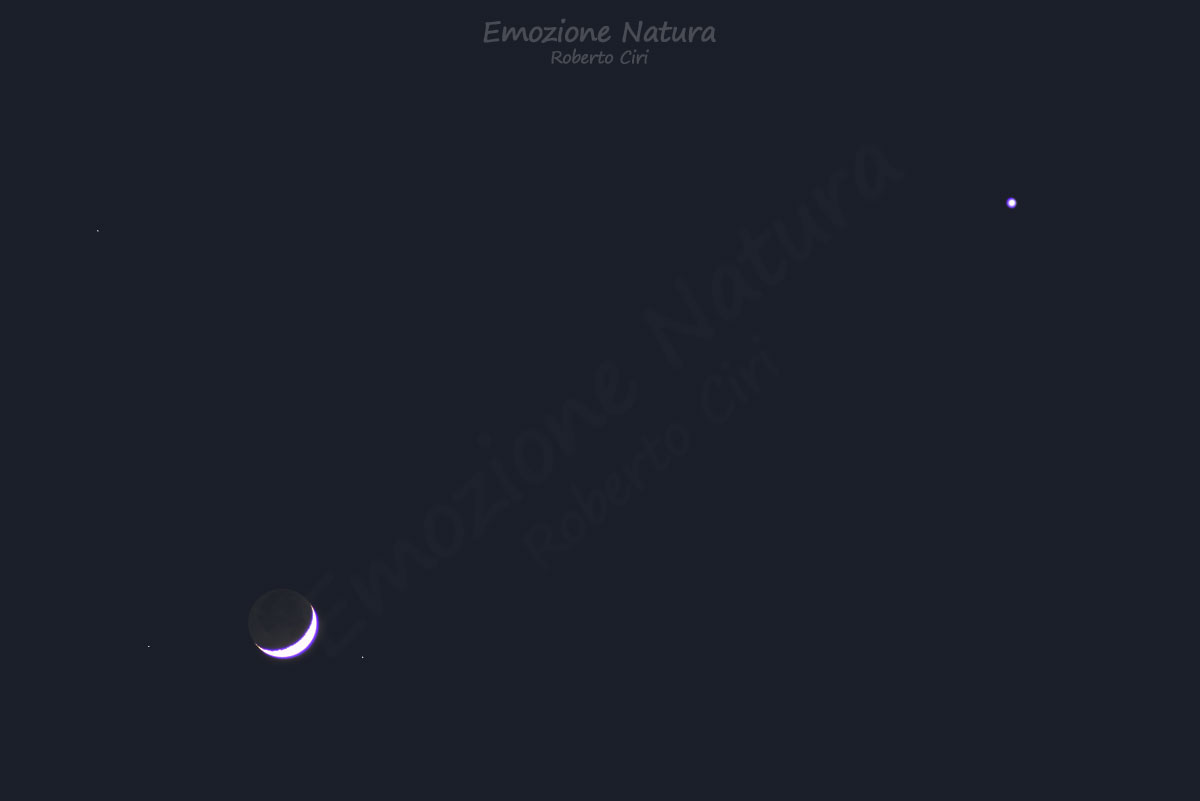 Congiunzione Luna e Venere