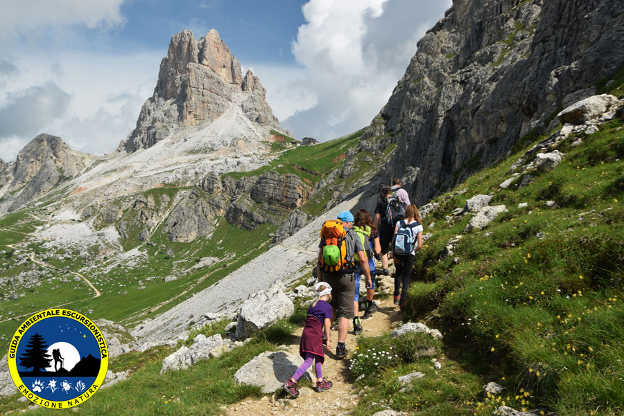 Escursionista Che Cammina Sull'erba in Montagna. Vista Posteriore. Davanti  a Lei C'è Un Bel Paesaggio Di Montagna. Persone Stock Footage - Video di  femmina, caucasico: 253478782